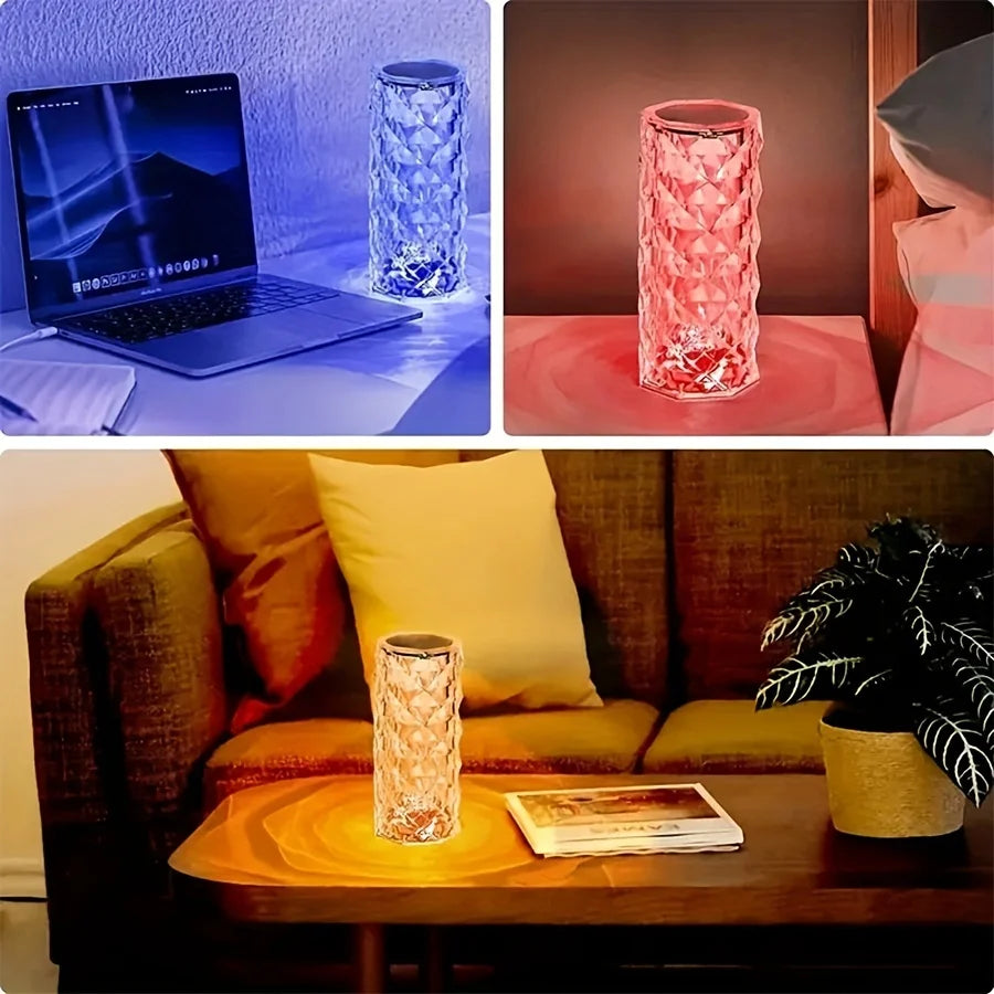 LED Aura Night Crystal Lamp