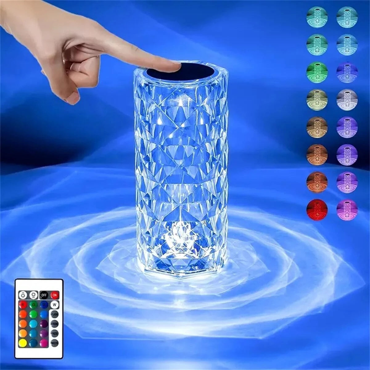 LED Aura Night Crystal Lamp